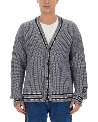 MSGM V-Neck Cardigan - Gray