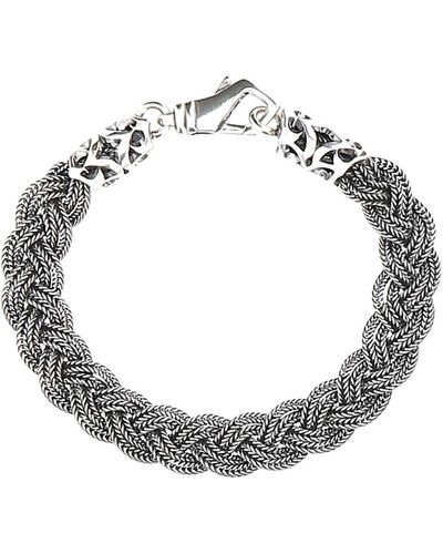 Emanuele Bicocchi 925 Flat Braided Bracelet - Metallic
