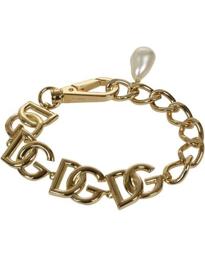 Dolce & Gabbana Dg Pearl Bracelet - Metallic