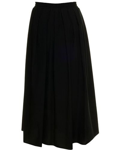Antonelli Womans Iglesias Cotton Long Skirt - Black