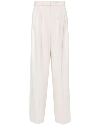 Theory Pleat-Detailing Palazzo Pants - White