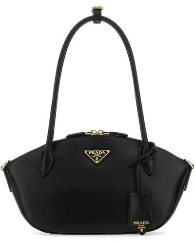 Prada Leather Small Handbag - Black