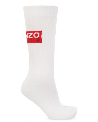 KENZO Socks With Logo - White