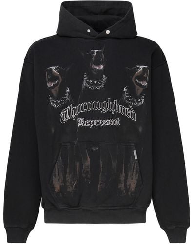 Represent Vintage Hooded Sweatshirt - Black