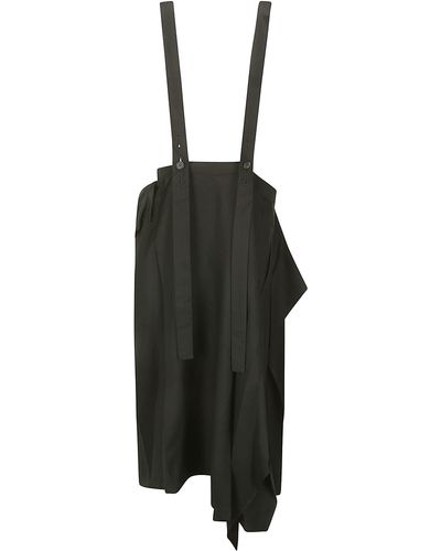 Yohji Yamamoto R-Suspender Skirt - Black