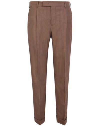 PT Torino Rebel Pinstripe Pants - Brown
