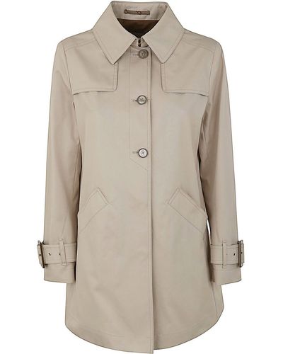 Herno A Line Short Trench Coat - Natural