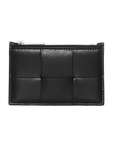 Bottega Veneta Zipped Card Case - Black