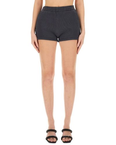 T By Alexander Wang Shorts With Logo - Blue