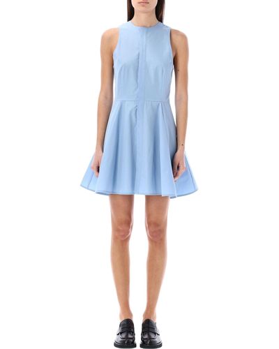 Ami Paris Popeline Mini Dress - Blue