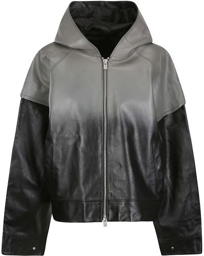 HELIOT EMIL Bind Leather Jacket - Black