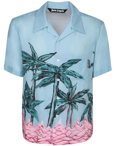Palm Angels Shirts - Blue