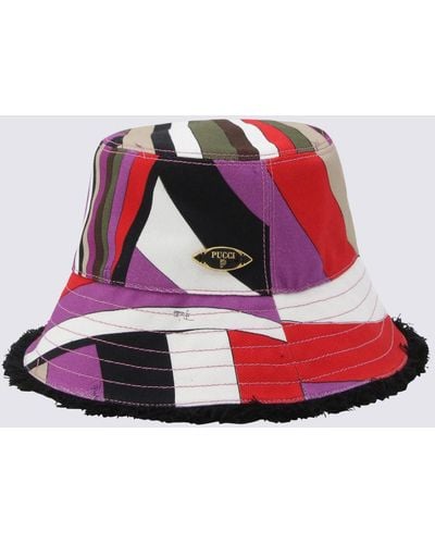 Emilio Pucci Multicolor Cotton Hat - Red