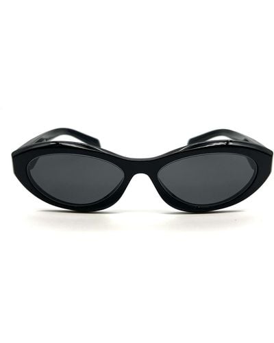 Prada Oval-frame Sunglasses - Black