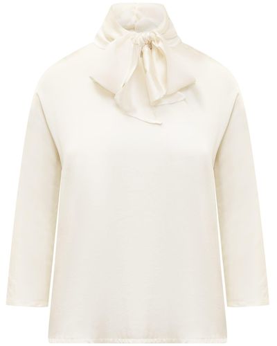 Jucca Top With Bow - White