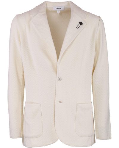 Lardini Single-breasted Jacket - Natural