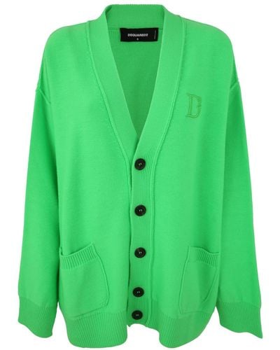 DSquared² Knitwear Cardigan Wool - Green