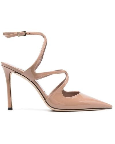 Jimmy Choo Azia 95 Leather Court Shoes - Pink