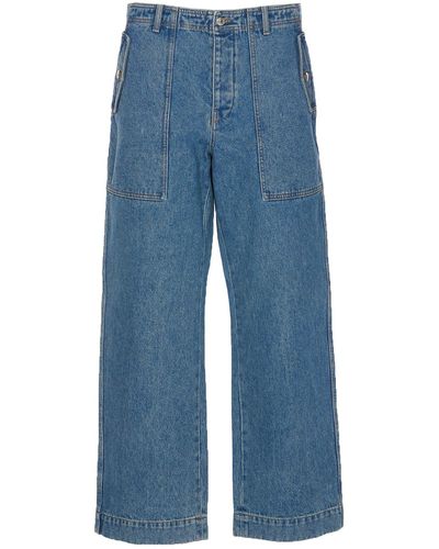 Maison Kitsuné Workwear Denim Jeans - Blue