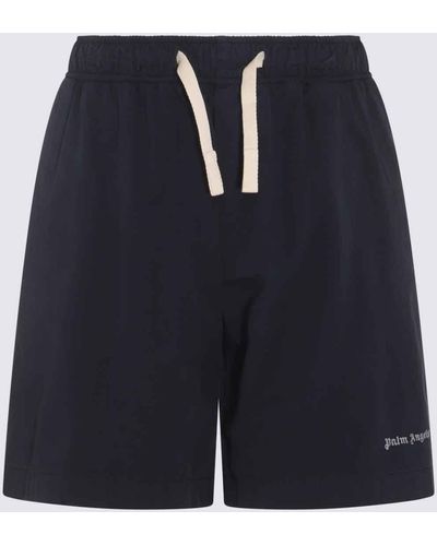 Palm Angels Cotton Shorts - Blue