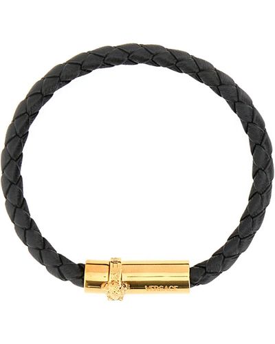 Versace Leather Bracelet - Black