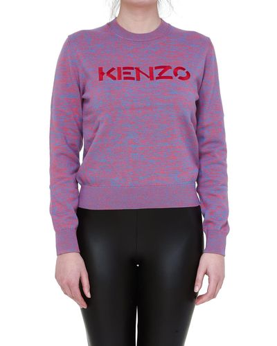 KENZO Logo Jumper - Purple