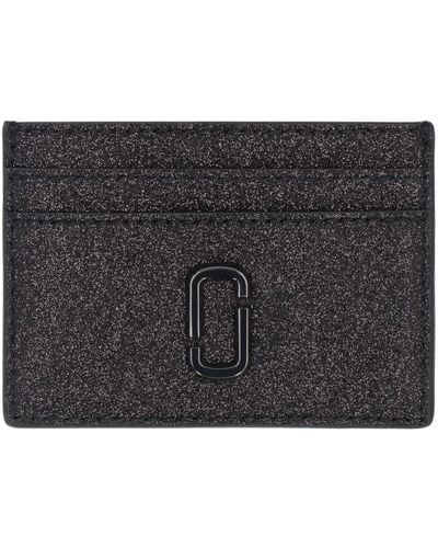 Marc Jacobs The Galactic Leather Card Holder - Gray