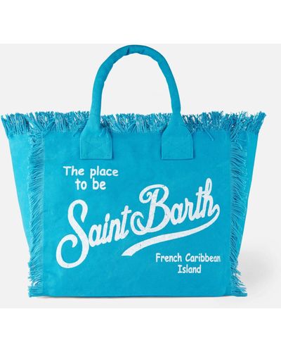 Mc2 Saint Barth Vanity Canvas Shoulder Bag - Blue