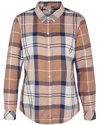Barbour Checked Buttoned Shirt - White