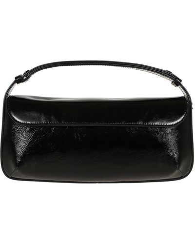 Courreges Sleek Naplack Leather Baguette Bag - Black