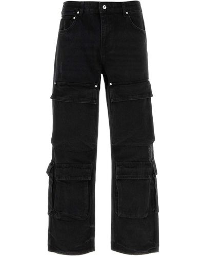 Represent Denim Cargo Jeans - Black