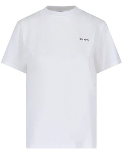 Coperni Logo Cotton T-Shirt - White