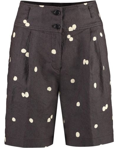 Aspesi Polka-dot Cotton Bermuda-shorts - Gray