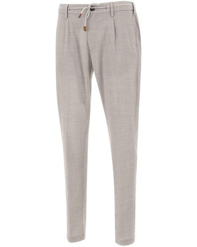 Eleventy Fresh Wool Trousers - Grey