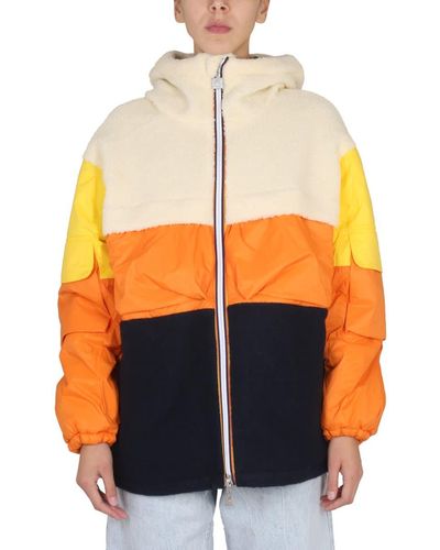 K-Way Claumix Sherpa Jacket - Orange