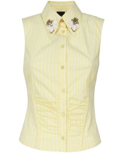 Pinko Clio Sleeveless Shirt - Yellow