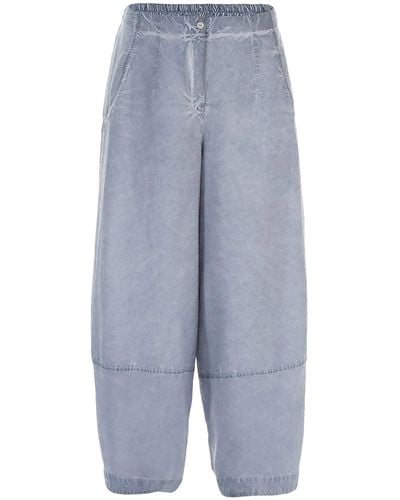 Grizas Wide Washed-effect Trousers - Blue