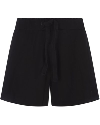 Moncler Black Viscose Shorts