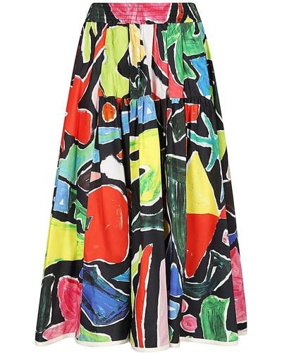 Weekend by Maxmara Gathered Midi Skirt - Multicolour