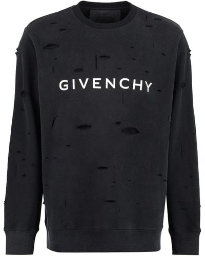 Givenchy Cotton Crew-neck Sweatshirt - Black