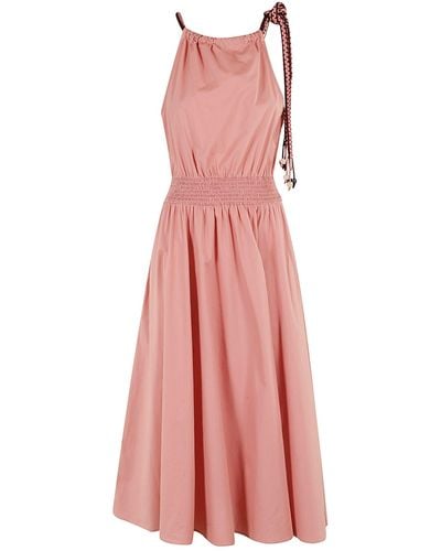 Essentiel Antwerp Fergie Smocked Halter Dress - Pink