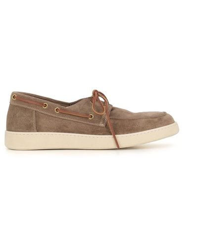 Green George Loafer Boat - Brown