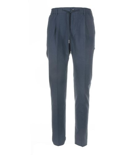Tagliatore Trousers With Drawstring - Blue