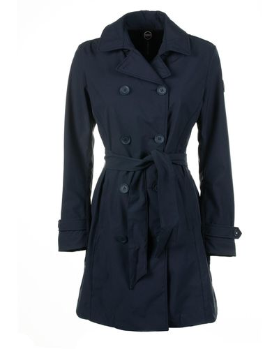 Colmar Softshell Trench Coat With Belt - Blue