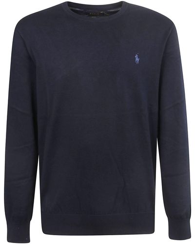Polo Ralph Lauren Logo Embroidered Sweatshirt - Blue