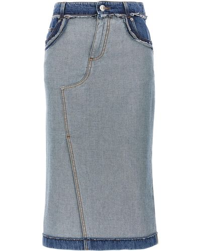 Marni Denim Midi Skirt - Blue