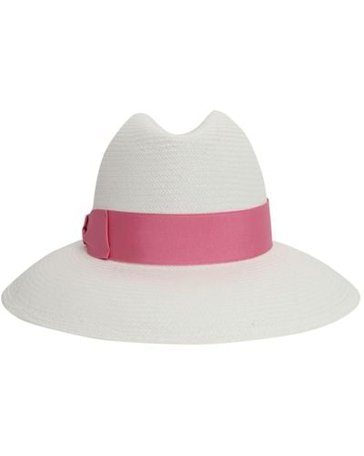 Borsalino Claudette Fine Wide Brim Panama Hat - Pink