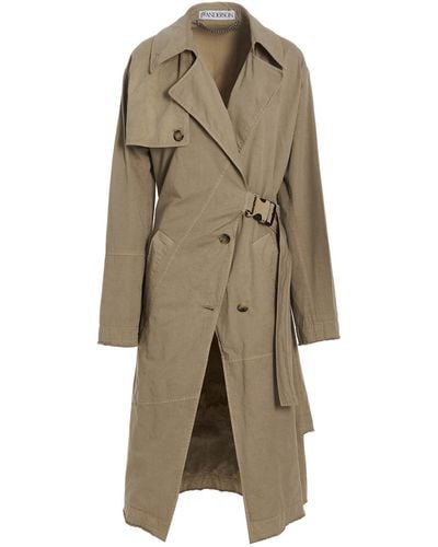 JW Anderson Asymmetric Trench Coat - Natural