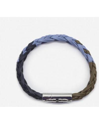 Ferragamo Gancini Bracelet Size 19 In Leather - Blue