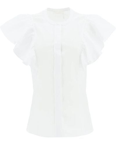 Chloé Cap Sleeves Shirt - White